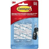 Command Şeffaf Mini Kancalar 6 Kanca, 1 Paket