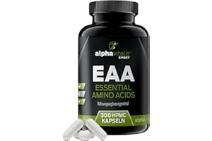 ‎ALPHAVITALIS EAA Kapseln optimal dosiert 300 Stk. - vegan - Multi Amino Pattern Code mit allen 8 essentiellen Aminosäuren inkl. BCAA ohne Magnesiumstearat aus pflanzlicher Fermentation