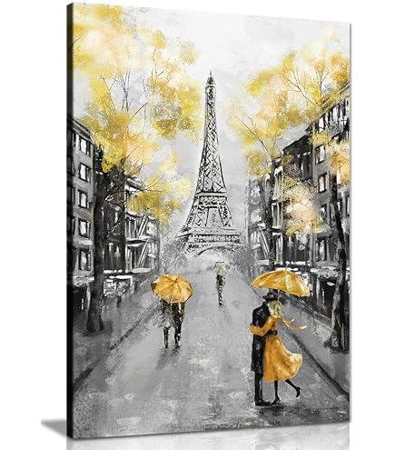 Tableau Sur Toile Tour Eiffel France Ciel Bleu Vue De Paris Affiche