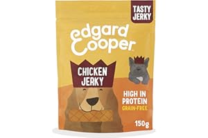 Edgard & Cooper Chuches Cecina para Perros y Cachorros Premios Golosinas Natural Sin Cereales 150g Pollo Fresco Sabrosas con proteínas de Calidad para decirle Que le Quieres