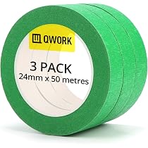 GAUDER Cinta De Pintor Azul – 6 Rollos De 24 Mm X 50 M, Adhesión Segura, Sin Residuos, Ideal Para Bordes Rectos Y Protección De Superficies