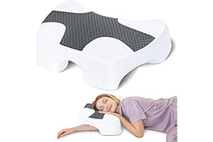 ‎SAHEYER SAHEYER Seitenschläferkissen mit Armloch, Ergonomisches Orthopädisches Kopfkissen, Memory Foam Kissen für Nacken und Schulter, Multi-Angle Armholes Nackenkissen für viele Schlafpositionen