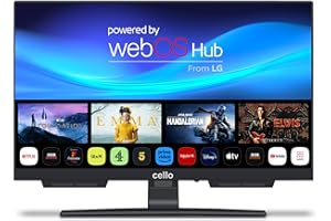 Cello 19 inch Smart Frameless TV C1924WSH, Mains Powered, WebOS by LG, Freeview Play, FreeSat, Bluetooth, Pitch Perfect Speakers, UK Made, Ideal for Kitchen, Bedroom or Small Spaces
