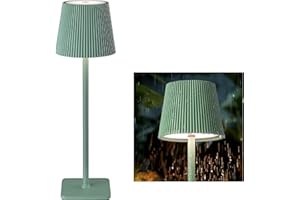 LuminexDesigns Cordless Rechargeable LED Table Lamp – 5200mAh Battery, Stepless Dimming, 3 Colour Temperatures, IP54 Water-Resistant, for Indoor & Outdoor Use – Green