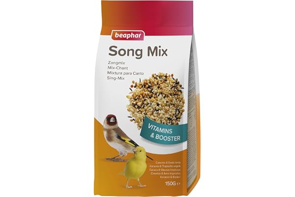 BEAPHAR – Mix-Chant, pâtée fortifiante pour canari et Oiseau granivores – Aliment complémentaire – Contient des vitamines et des minéraux – Idéal pour stimuler Le Chant – pour Une Bonne santé – 150g