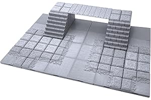 EnderToys Locking Dungeon Tiles – Brücke über Lava, Gelände, Tischplatte, 28 mm, Miniaturen, Rollenspiel, 3D-bedruckt, lackierbar