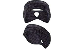 Oumers Fleece Ponytail Headband, Ear Warmer Polar Fleece Ear Muff Hair Band for Men and Women Winter Running Yoga Skiing Outside Sport