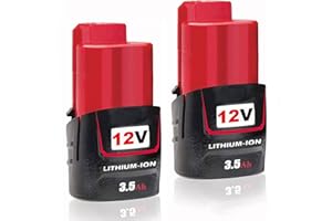 MANUFER 2Pack 12V 3.5Ah Battery Replacement for Milwaukee M12 Lithium-ion 12V Battery XC 48-11-2440 48-11-2402 48-11-2411 48-11-2412