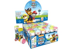 CAPRILO. Lote de 20 Divertidos Pomperos de Jabón Infantiles"Patrulla Canina". Regalos y Recuerdos Originales. Juegos. Detalles de Bodas, Comuniones, Bautizos y Eventos.