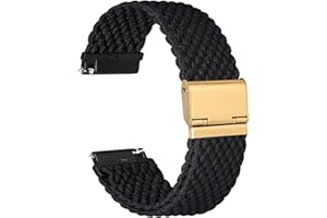 Ayadoo Correa de reloj de Nailon Trenzado, Correa de Reloj Deportiva Tejida de Liberación Rápida con Hebilla Ajustable para Hombres y Mujeres, Ancho 16 mm 18 mm 19 mm 20 mm 22 mm