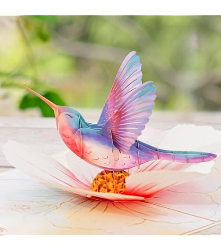 3D Kolibri Pop-Up Karte – Handgefertigt & Einzigartig Für Besondere Anlässe