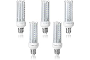 Aigostar Bombilla LED E27 15W, Luz Blanca Fría 6500K, 1510 lúmenes, Ángulo 360°, No regulable, Bombillas LED B5 T3 4U -5Uds