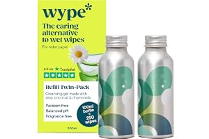 Wype | Refill | Toilet Roll Gel | Flushable Wet Wipe Alternative | Holiday Essentials | 2 x 100ml | 2 Pack