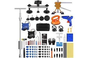 SundpeyPRO Auto Dellen Reparaturset 119Pcs - Auto Reparatur Ausbeulwerkzeug Lackfreies Dent Reparatur Puller Kit Karosserie Beulen Ausbeulwerkzeugset für Hagelschaden Fahrzeug Dellen