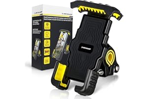 Dunlop Automotive Handyhalterung Fahrrad Motorrad Halterung - SICHERE Universal Handy für iPhone 13 Pro Max Mini 12 Smartphone von 4, 7-6, 8 Zoll - 360 Grad Anti Shake + Scratch