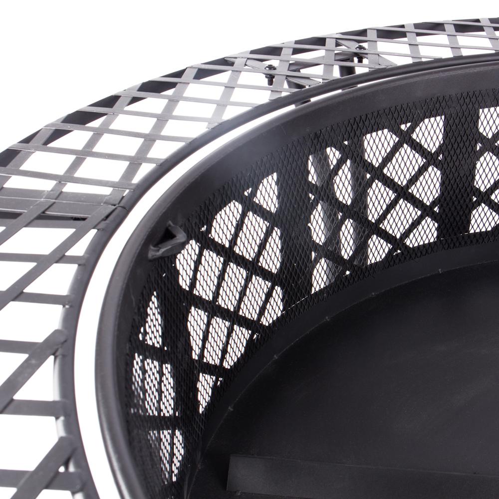 Rustler LP-0234A Feuerschale/Terrassenofen aus Stahl mit Abdeckung