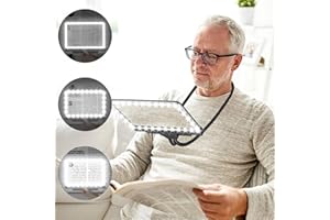 NZQXJXZ 5-krotne szkło powiększające bez użycia rąk z lekką wiszącą szyją, elastyczne powiększenie, pełnostronicowe powiększenie, 19,8 cm x 140 cm, duża lupa do czytania małych wydruków i