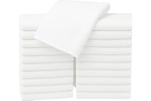 Family Bedding Pack of 12 Baby Nappies Washable - Baby Reusable Nappies 100% Cotton - Nappy Absorbent Washable Nappies for Babies - Baby FACE Hand Cloths Bath Flannel Wash Towel Wipe Feeding 60x60cm.