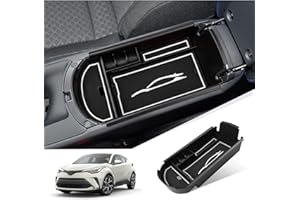 GIUD Compatible avec Toyota C-HR 2016-2023 Plateau de Rangement pour Console Centrale, Organisateur de Console Centrale pour le Rangement de Petits Objets Toyota CHR Accessoires (Blanc)