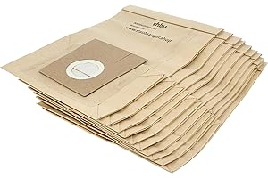 vhbw 10x Staubsaugerbeutel kompatibel mit Siemens Super S, S 420 Electronic, XL, XS, XS Dino Staubsauger - Papier, 25cm x 19cm Sandfarben