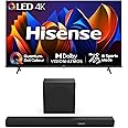 Hisense TV & Soundbar Bundle: 50E77NQTUK TV with Quantum Dot Colour, Dolby Vision Plus the HS3100 Soundbar with 480W Power, Direct Surging Sound - Perfect Match for Perfect Visual-Audio Experience