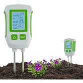 Tolesum 5 in 1 Soil Meter, Digital Plant Hygrometer with LCD Display, Humidity, PH, Temperature, Light and Fertility Tester f