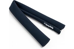 HOMYBABY® Housse de guidon universelle pour poussette - Tissu lavable, résistant et facile à installer (Noir, 1 pièce (poignées fermées))