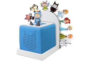 Givilio Tonie Shelf Lunette for Toniebox Starter Mounted, Magnetic Wooden Floating Shelves Compatible with Tonie Box Player Tonie Figures Storage Tonie Shelvies