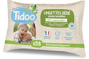 TIDOO TOALLITAS CON CALENDULA SIN PERFUME 58 PIEZAS BIO