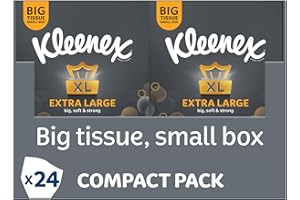 Kleenex Mansize tissus, Compact Lot de 24 – Boîte (1056 Mouchoirs au total)