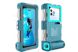QIFJNZO Universelle Unterwasser-Handy-Schutzhülle [50 Fuß/15 m] zum Schnorcheln, Tauchen, Schwimmen, Sport, Foto, Video, Gehäuse, kompatibel mit Handys in der Größe 4,7 bis 6,9 Zoll, iPhone, Samsung usw.