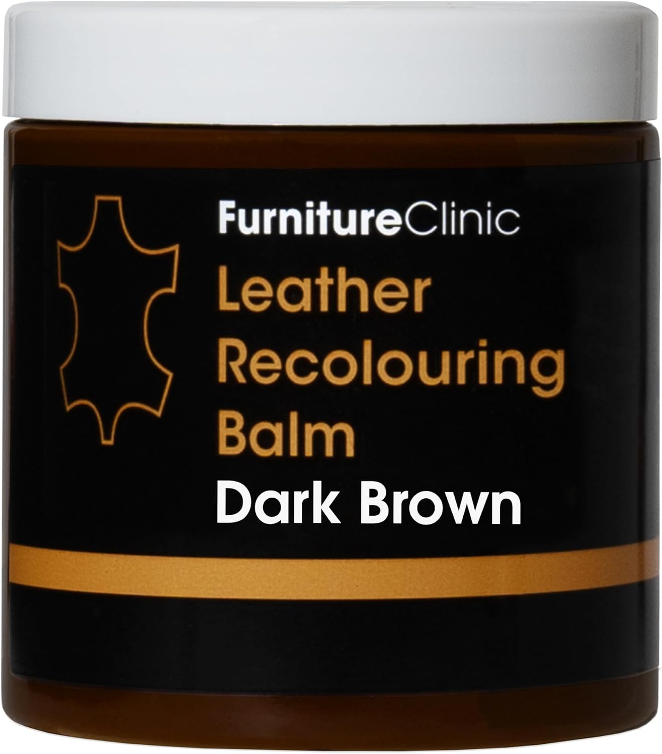 Furniture Clinic. Bálsamo recolorante para Cuero - Restaurador del Color del Cuero para Muebles, para Cuero de sofá Desgastado y Rayado, automóviles (marrón Oscuro)