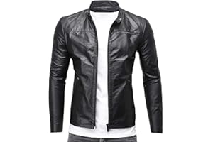 Crone Epic Herren Lederjacke Cleane Leichte Basic Jacke aus weichem Schafs-Leder