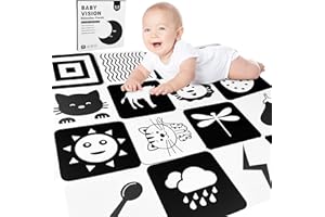 Chiluxendo 20 Stück Kontrastkarten, Schwarz Weiss Spielzeug, Neugeborenen Spielzeug, Kontrastkarte, 0-3 Monate Kontrastbilder Baby