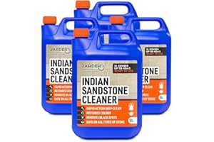 Jarder Indian Sandstone Cleaner 4 x 5L – Removes Dirt, Grime, Algae, Mould, and Black Spots, Restores Colour, Safe on All Stone Types