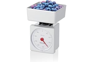 Tescoma 634520 Bilancia da Cucina, Plastica, Bianco, 0.5 kg, 1 Pezzo, linea Delicia