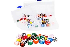 RKC DIVINE DESIGN BY RKC JEWELZ LONDON Pandora Compatible Charms Variety Pack – Elegant Black Pink Purple & Mixed Murano Glass Spacers Stoppers Safety Chains & Pink Crystal Charms – Christmas Jewellery Gifts for Women Girls Mum Friends