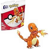 MEGA Pokemon 185 adet blok ve par&ccedil;asıyla eklemleri b&uuml;k&uuml;lebilen Yap ve Sergile Charmander oyuncak yapı seti (10 cm), 7 yaş ve 