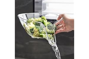 XINXINYU Drain Basket Funnel for Kitchen Sink - Multifunctional Drainage Basket Drain Filter Large Capacity Vegetable Washing Basket Dry and Wet Separation Fruit Tray (White)