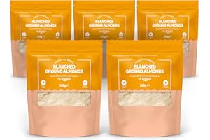 by Amazon Amandes Moulues Blanchies - 200g, paquet de 5