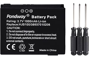 PONDWAY Batería de Repuesto para GPS de 1000 mAh 3,7 V Compatible con Mercedes Benz Becker Map Pilot HJS100 HJS-100 338937010208 Sistema de navegación Recargable de Iones de Litio con Herramienta de