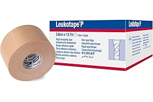 BSN Medical Leukotape P Tape, Strong, Provides Extra Support, Non-Stretch Rigid Tape, 3.8 cm x 13.7 m