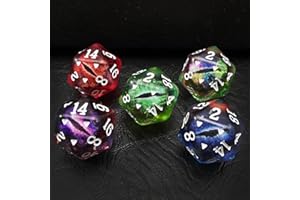 BESCON DICE Bescon's Polyhedral Dragon Eye 20 Sides Dice 5pcs Set, Standard Size of 20MM