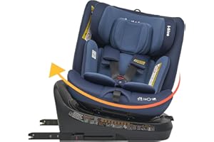 Jovikids i-Size 360° Girevole Seggiolino Auto 0-36 kg, Seggiolino Isofix Top Tether, ECE R129/E4 40-150cm dalla Nascita a Circa 12 anni