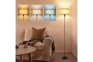 LEAZZLE Lampadaire sur Pied Salon,2700K-5500K Température de Couleur&Gradation Continue,Lampe pied LED moderne,Lampadaire Salon Dimmable avec Synchronisation Musicale pour Chambre,Étudier,Bureau