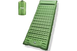 ‎HIIPEAK HiiPeak Isomatte Selbstaufblasend Ultraleicht für Outdoor Camping, luftmatratze selbstaufblasend kleines packmaß, aufblasbare Zelt matratze campingmatte mit kopfkissen, schlafmatte mit Fußpumpe