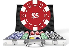 HEITOK Pokerchips-Set mit Wertangaben, 500 Stück, 11,5 Gramm, nummerierte Chips mit Aluminiumkoffer, von $1 bis $500 für Blackjack & Casinospiele
