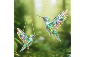 CUVZORA Lot de 2 Attrape Soleil Prismatique en Acrylique, Décoration de Fenêtre Suspendue, Accessoire de Jardin pour Amateurs d'oiseaux, Idéal pour Embellir Votre Espace Extérieur (B)