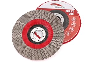HOMESOM 5 Pollice 1pc 200 Grinding Wheels Flap Levigatura Disco Abrasivo per Smerigliatrice Angolare Diamante Levigatura Pad
