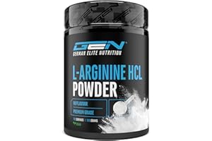 GEN GERMAN ELITE NUTRITION L-Arginine HCL - 500 g - L-Arginine Hydrochloride - Premium : L-Arginine HCL végétale - Solubilité optimale - Poudre pure sans additifs - Vegan - Acide aminé arginine